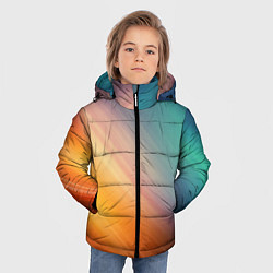 Куртка зимняя для мальчика Стильный окрас, цвет: 3D-черный — фото 2