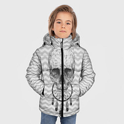 Куртка зимняя для мальчика Череп мечтателя, цвет: 3D-черный — фото 2