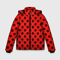 Куртка зимняя для мальчика Леди Баг: узор, цвет: 3D-красный