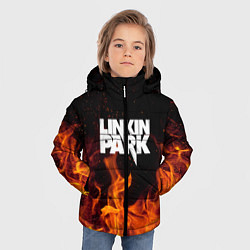 Куртка зимняя для мальчика Linkin Park: Hell Flame, цвет: 3D-красный — фото 2