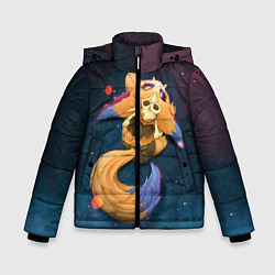 Куртка зимняя для мальчика Лис, цвет: 3D-черный