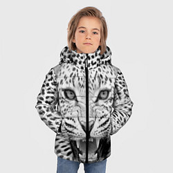 Куртка зимняя для мальчика Белый леопард, цвет: 3D-черный — фото 2