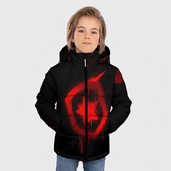 Куртка зимняя для мальчика Gambit: Black collection, цвет: 3D-красный — фото 2