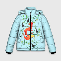 Куртка зимняя для мальчика Милая лисичка, цвет: 3D-красный