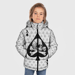 Куртка зимняя для мальчика Смертельный туз, цвет: 3D-красный — фото 2