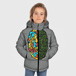 Куртка зимняя для мальчика Мужское и женское, цвет: 3D-черный — фото 2