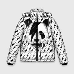 Куртка зимняя для мальчика Панда вокалист, цвет: 3D-черный
