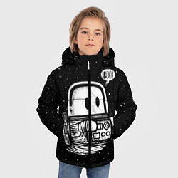 Куртка зимняя для мальчика Космонавт привидение, цвет: 3D-красный — фото 2