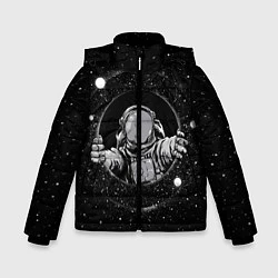 Куртка зимняя для мальчика Черная дыра, цвет: 3D-черный