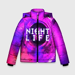 Куртка зимняя для мальчика Night life, цвет: 3D-черный