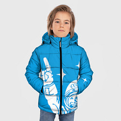 Куртка зимняя для мальчика Гагарин рокер, цвет: 3D-светло-серый — фото 2