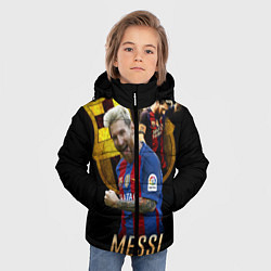 Куртка зимняя для мальчика Messi Star, цвет: 3D-светло-серый — фото 2