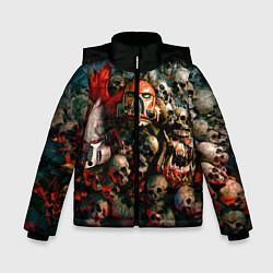 Куртка зимняя для мальчика Warhammer 40k: Skulls, цвет: 3D-красный