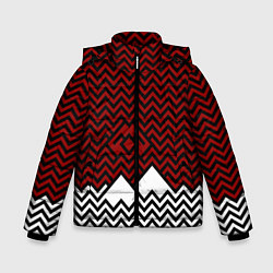 Куртка зимняя для мальчика Твин Пикс: Минимализм, цвет: 3D-светло-серый