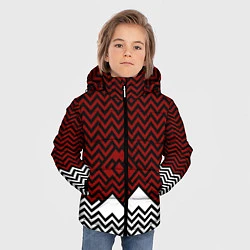 Куртка зимняя для мальчика Твин Пикс: Минимализм, цвет: 3D-светло-серый — фото 2