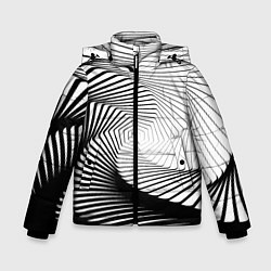 Куртка зимняя для мальчика Оптический узор, цвет: 3D-черный