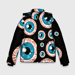 Куртка зимняя для мальчика Глаза, цвет: 3D-черный