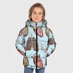 Куртка зимняя для мальчика Органы, цвет: 3D-светло-серый — фото 2