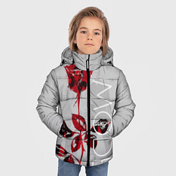 Куртка зимняя для мальчика Depeche Mode: Red Rose, цвет: 3D-красный — фото 2