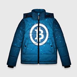 Куртка зимняя для мальчика Bitcoin Blue, цвет: 3D-светло-серый