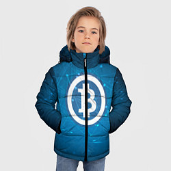 Куртка зимняя для мальчика Bitcoin Blue, цвет: 3D-красный — фото 2
