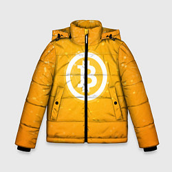 Куртка зимняя для мальчика Bitcoin Orange, цвет: 3D-светло-серый