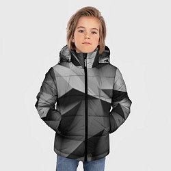 Куртка зимняя для мальчика Gray abstraction, цвет: 3D-черный — фото 2