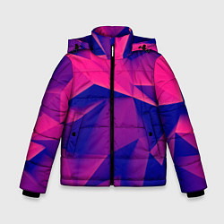Куртка зимняя для мальчика Violet polygon, цвет: 3D-черный