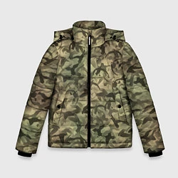 Куртка зимняя для мальчика Камуфляж с утками, цвет: 3D-черный