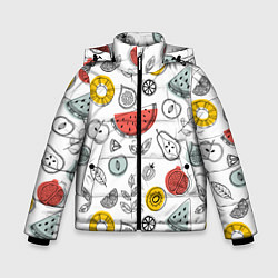Куртка зимняя для мальчика Летний микс, цвет: 3D-черный