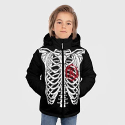 Куртка зимняя для мальчика Кукрыниксы: Скелет, цвет: 3D-черный — фото 2