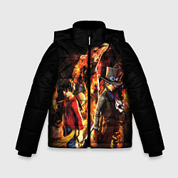Куртка зимняя для мальчика Ван-Пис, цвет: 3D-черный