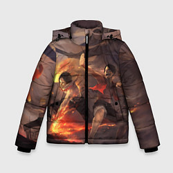 Куртка зимняя для мальчика Ван-Пис, цвет: 3D-черный