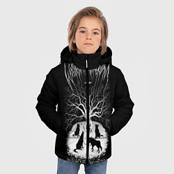 Куртка зимняя для мальчика Wolves in the Throne Room, цвет: 3D-светло-серый — фото 2