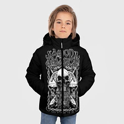 Куртка зимняя для мальчика Amon Amarth: Trio Skulls, цвет: 3D-красный — фото 2