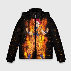 Куртка зимняя для мальчика Fire Goku, цвет: 3D-светло-серый