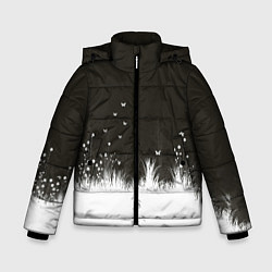 Куртка зимняя для мальчика Ночная полянка, цвет: 3D-черный