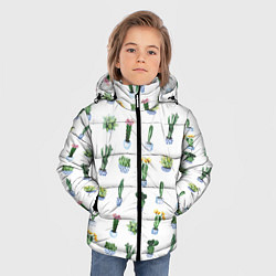 Куртка зимняя для мальчика Кактусы, цвет: 3D-черный — фото 2