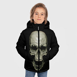 Куртка зимняя для мальчика Череп вампира, цвет: 3D-черный — фото 2