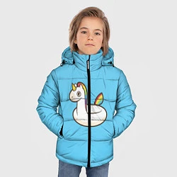 Куртка зимняя для мальчика Единорог, цвет: 3D-черный — фото 2