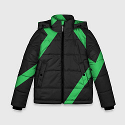 Куртка зимняя для мальчика Диагонали, цвет: 3D-черный