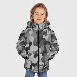 Куртка зимняя для мальчика Ночной Камуфляж 1, цвет: 3D-черный — фото 2