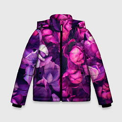 Куртка зимняя для мальчика Тюльпановый сад, цвет: 3D-черный