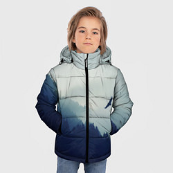 Куртка зимняя для мальчика Орел над Лесом, цвет: 3D-черный — фото 2