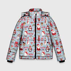 Куртка зимняя для мальчика Рождественская Милота, цвет: 3D-красный