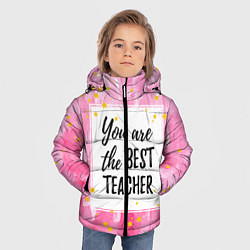 Куртка зимняя для мальчика Лучший учитель, цвет: 3D-светло-серый — фото 2