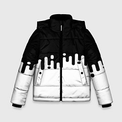 Куртка зимняя для мальчика Чёрно-белый узор, цвет: 3D-черный
