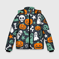 Куртка зимняя для мальчика Halloween Monsters, цвет: 3D-светло-серый