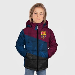 Куртка зимняя для мальчика FC Barcelona: Dark polygons, цвет: 3D-светло-серый — фото 2