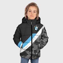 Куртка зимняя для мальчика BMW: Pixel Military, цвет: 3D-светло-серый — фото 2
